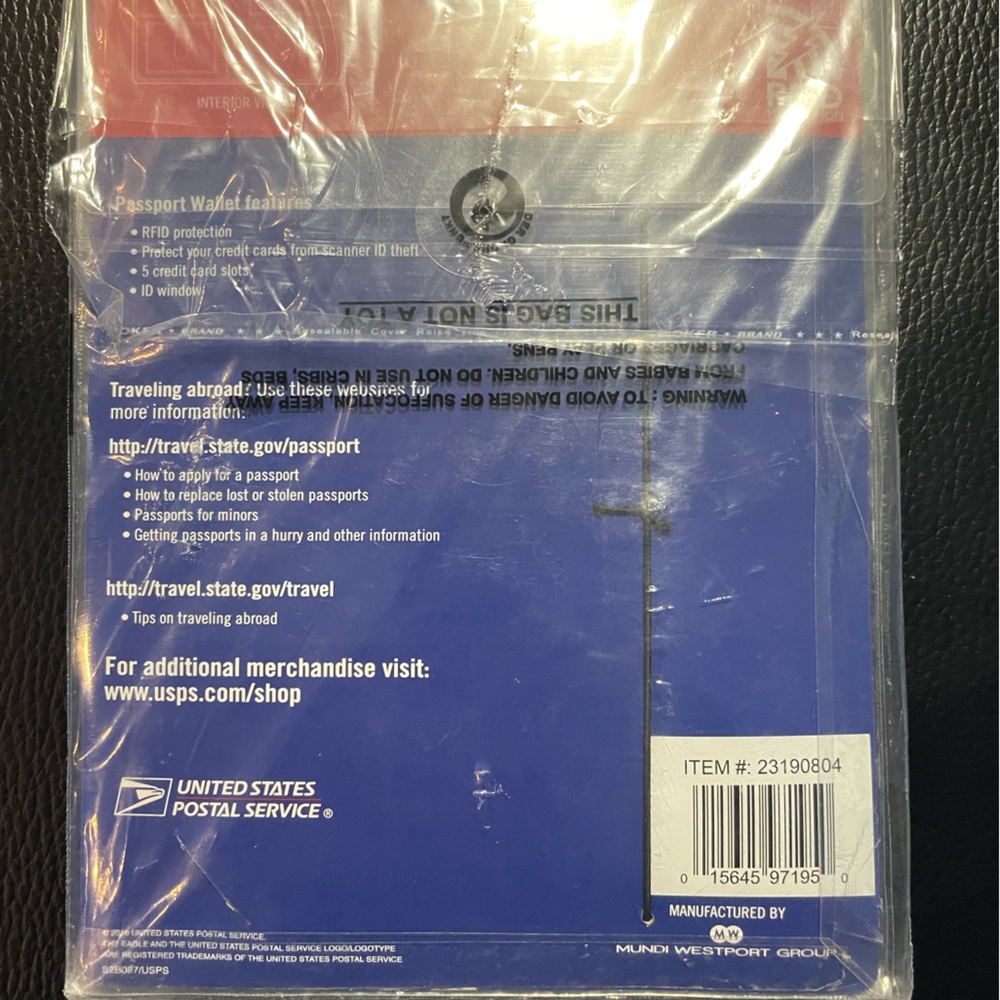 Leather Passport Wallet - Picture 2 of 4